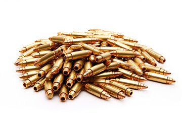 Ammunition isolated on white background created with Generative Ai