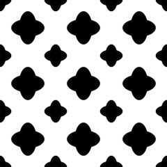 seamless pattern with black and white simple flower element design symbol art decoration fabric textile tile useable pattern vector illustration 