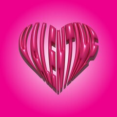 Love Valentine Day Simple Logo and Background Vector Illustration Design