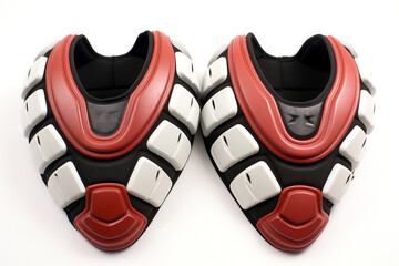 Rugby shoulder pads isolated on white background created with Generative Ai