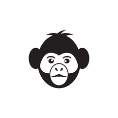 monkey logo vector icon simple illustration design