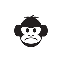 monkey logo vector icon simple illustration design