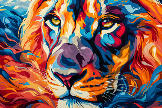 Tiger face colorful illustration © Brijesh