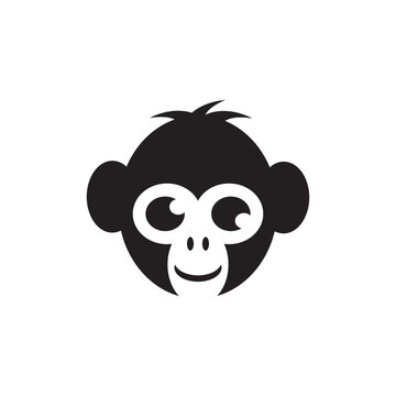 monkey logo vector icon simple illustration design