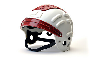 Fototapeta premium Rugby scrum cap isolated on white background created with Generative Ai