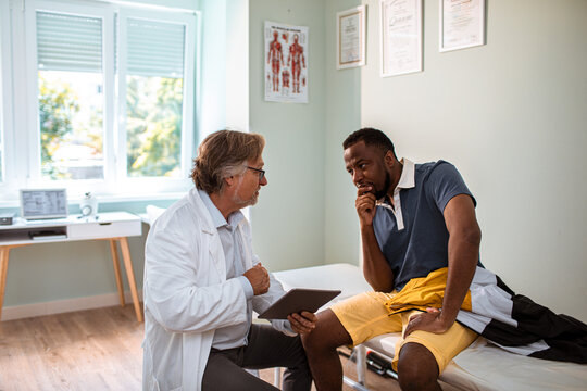 Young man having a doctors appointment in the doctors office