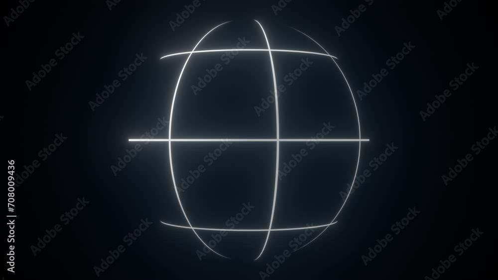 Poster white grid sphere. computer generated 3d render
