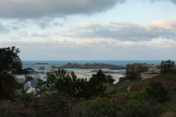 Magnifique paysage de la côte de granit rose en Bretagne - France