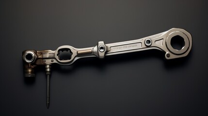 a lone wrench, its utilitarian beauty and timeless design showcased against the pure white background, representing the enduring appeal of classic mechanical tools,