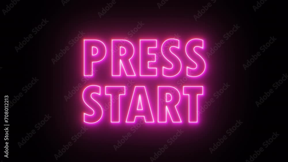 Poster press start text. computer generated 3d render