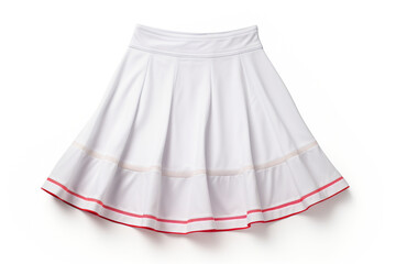 Tennis skirt isolated on white background created with Generative Ai
