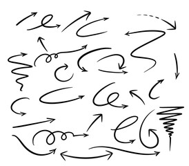 vector hand drawn arrow illustration collection set