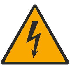 WARNING PICTOGRAM, ELECTRICAL RISK ISO 7010 - W012, PNG