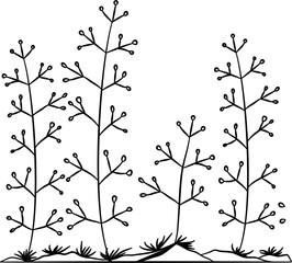 Garden Outline Vector Illustration