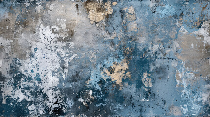 Raw Beauty, Abstract Gray and Blue Composition