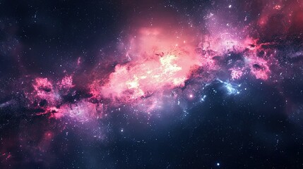 Fototapeta premium Colorful milkyway galaxy night stars family landscape