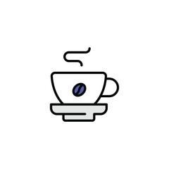 Coffee icon design with white background stock illustration