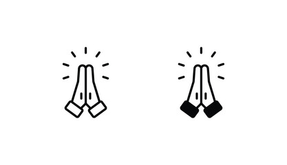 Prayer icon design with white background stock illustration