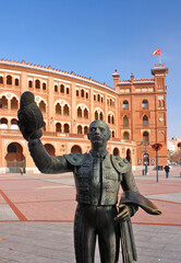Monument to Dr. Fleming in appreciation of the bullfighters near Plaza de Toros de Las Ventas in Madrid, Spain
