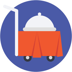 Food Trolley Vector Icon