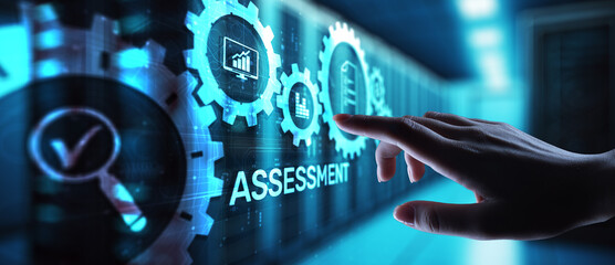 Assessment analysis Business analytics evaluation measure technology concept.