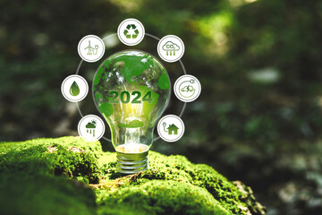 Renewable Energy.Environmental protection Start a new year 2024 to achieve business goals...