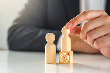 Business strategy planning To market Key Business with goal  target icon, corporate development leadership, success, strategy, business target concept.