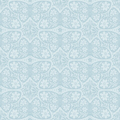 Hand drawn butterflies flowers seamless pattern. Scandinavian folk seamless butterfly floral texture