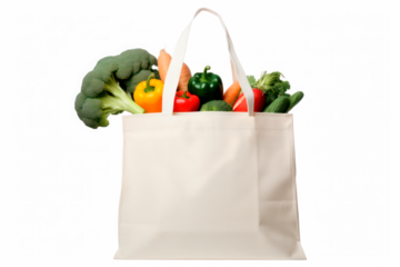 Shopper bag with vegetables
