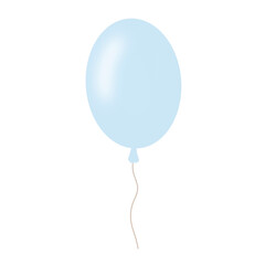 Blue balloon isolated on white 
