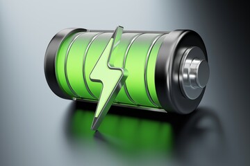 Untitled design - Full charged battery with energy symbol