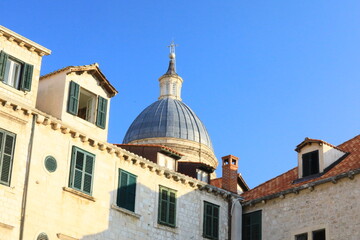 Fototapeta na wymiar Historic architecture in Dubrovnik Old Town, Croatia 