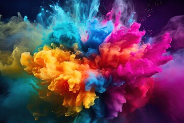 Fototapeta na wymiar Colorful powder explosion