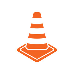 Vector traffic cone icon logo vector design template
