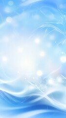Ethereal Blue Dreamscape Wallpaper Background: Soft Light and Fluid Forms in Abstract Poster or Sign with Open Empty Copy Space for Text 