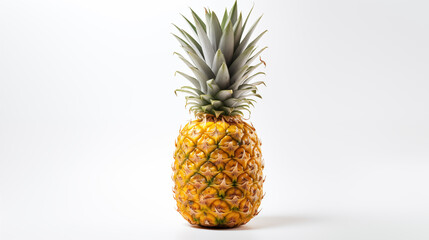 pineapple on a white background. generative ai