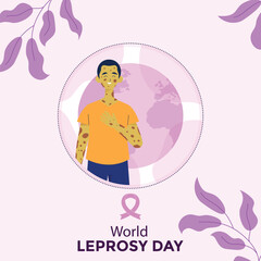 Vector flat illustration for world leprosy day