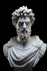 Statue of stoic illustration with strong reference to stoicism and philosophy on a clean and isolated background