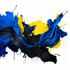 blue paint splash