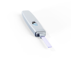 3d render of positive pregnancy test