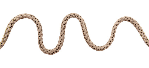 Fototapeta premium Jute. Twisted linen rope on a white background. Rope