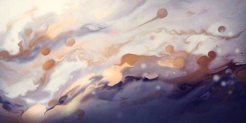 Stylish background with particles and blur paint and ink	