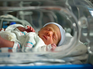 Peaceful slumber in the NICU, a testament to medical care for the tiniest patients