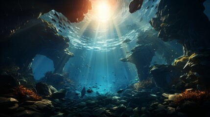 No sun rays, more sense, underwater environment,