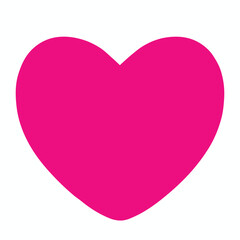 pink heart isolated on white