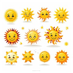 Sun icons vector illustration