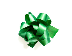 gr&uuml;nes Band isoliert auf wei&szlig;em Hintergrund, Freisteller