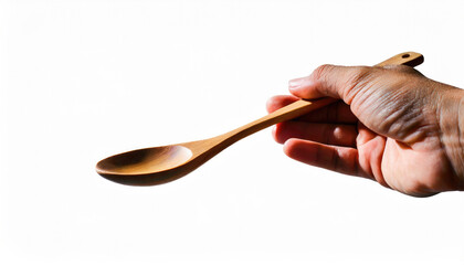 wooden spoon in hand