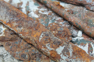 Corroded and damaged metal plates