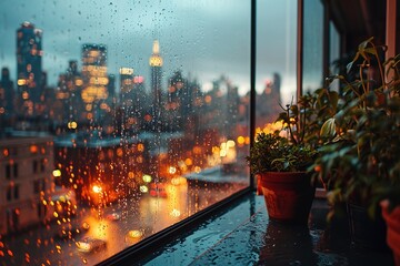 Cozy Luxury Apartments Ambience Rain On Window